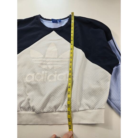 adidas Originals Helsinki Crew-Neck Sweatshirt US M fleece lined Batwing Sweater - Picture 11 of 11